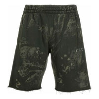 Off-White SS21 Logo Pattern Knee-Length Sports Shorts Version Green OMCI006S21FLE0055701