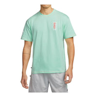 Nike Solid Color Alphabet Pattern Printing Round Neck Cotton Short Sleeve Mint Green DQ1878-379