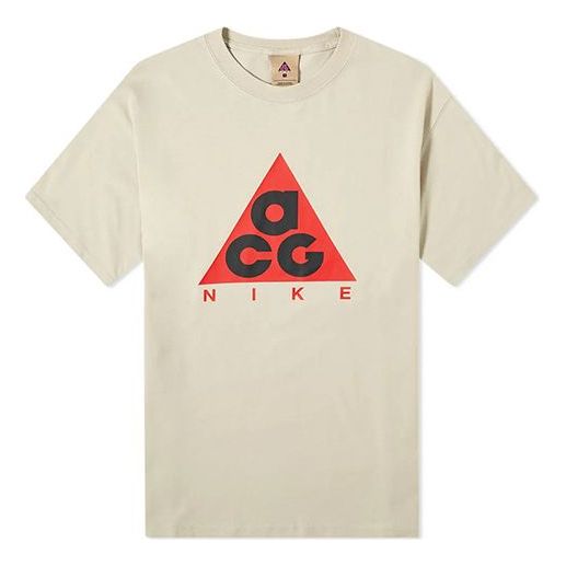 Nike acg giant log Printing Short Sleeve Khaki Light khaki CV1532-221