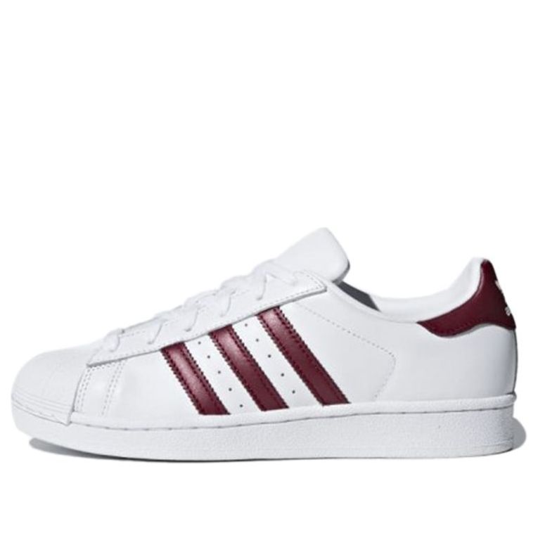 (WMNS) adidas Superstar 'White Maroon' D97999