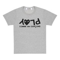 COMME des GARCONS PLAY Black Alphabet Logo Short Sleeve Gray AZ-T081