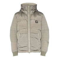 STONE ISLAND Classic Metallic Nylon With Down Feather Logo Jacket Unisex Metallic MO711540532