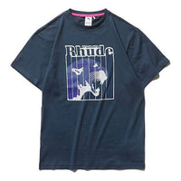 PUMA x RHUDE Crossover Graphic Tee animal Printing Short Sleeve Couple Style Blue 596757-43
