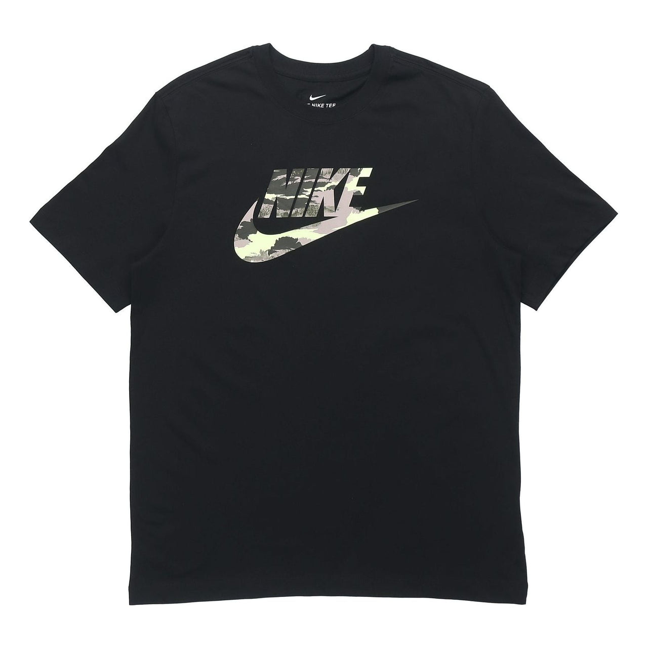 Nike Sportswear Camouflage Swoosh Round Neck Black CU8915-010