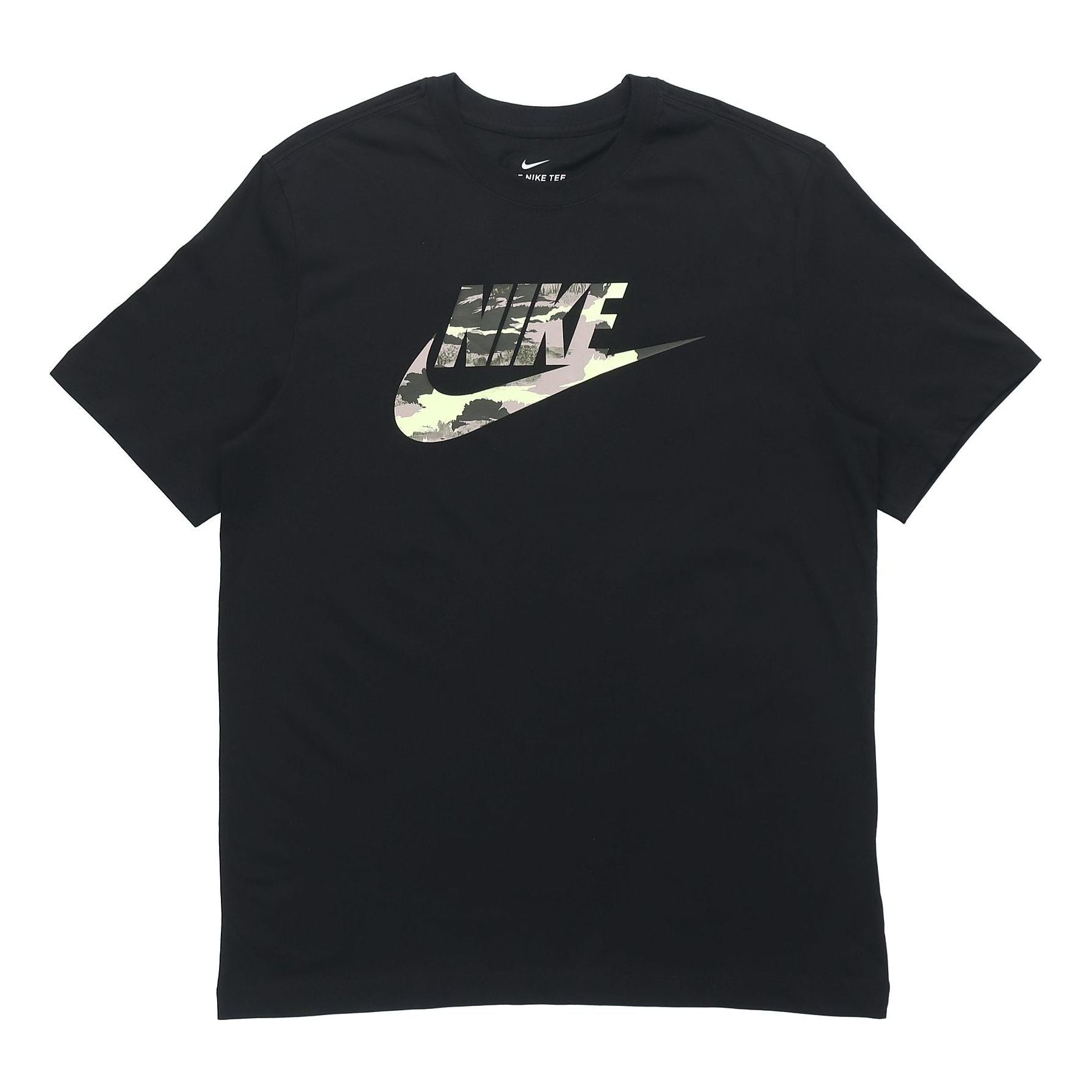 Nike Sportswear Camouflage Swoosh Round Neck Black CU8915-010