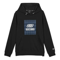 Skechers Logo Graphic Hoodie 'Black Blue' L121M084