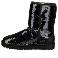 (WMNS) UGG Classic Short Sequin 'Black' 1094982-BLK