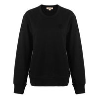 (WMNS) Burberry Pure Cotton Round Neck Pullover Long Sleeves Hoodie Black 80071681
