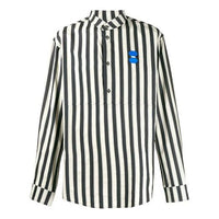 Off-White Mens Patch Logo Striped Long Sleeve Shirt OMGA086E19E210224801