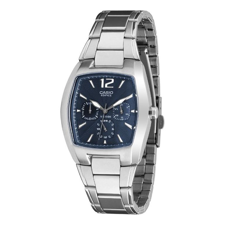 Men's CASIO Edifice Series Blue Dial Case Strap Waterproof Quartz Movement Watch Analog Mens EF-306D-2A