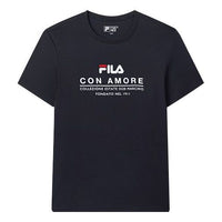 FILA Logo Printing Cotton Short Sleeve Blue F11M028114F-NV