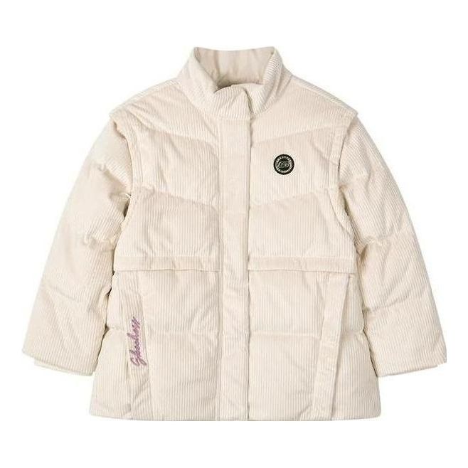 (GS) Skechers Detachable Down Jacket 'White Pink' P421G001