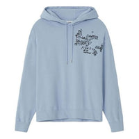Men's KENZO SS21 Casual Hooded Pullover Long Sleeves Light Blue FB55SW5364MO-65