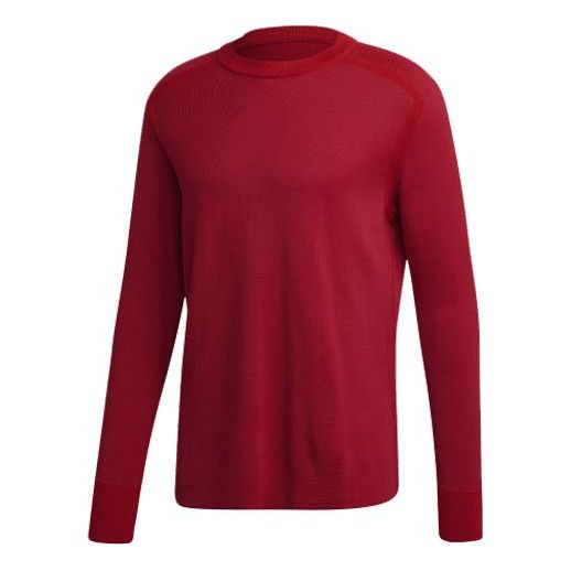 Men's Y-3 CL KN CRW SWT Round Neck Loose Sports Red FM1156