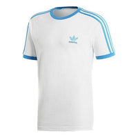 adidas originals Contrasting Colors Blue Short Sleeve White DZ4586