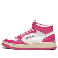 (WMNS) Autry Medalist Mid Leather Sneakers Two-Toned 'White Hot Pink' AUMW-WB14