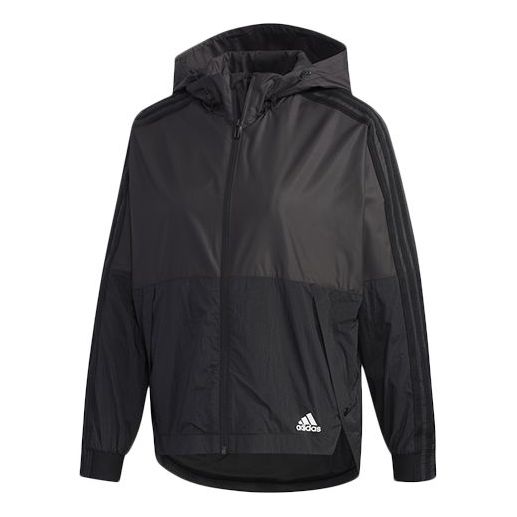 (WMNS) adidas WB Block Casual Sports Jacket Black EH3854