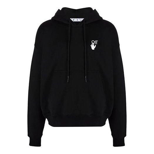 Men's Off-White FW21 Logo Pullover Loose Fit Black OMBB085F21FLE0071001