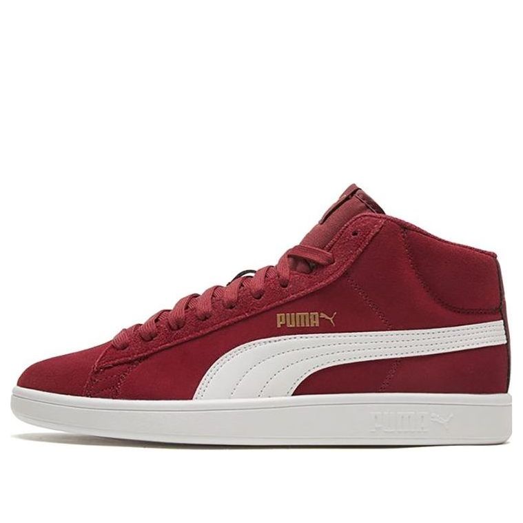 PUMA Smash V2 Mid Burgundy/White 366923-10