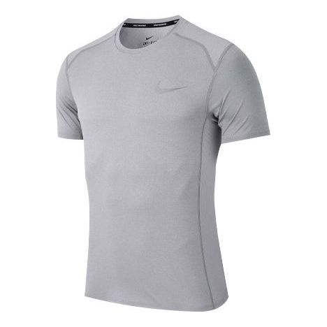 Nike Miler Running Tops Quick Dry Short Sleeve Gray AT3952-059