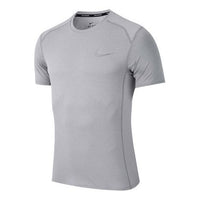 Nike Miler Running Tops Quick Dry Short Sleeve Gray AT3952-059