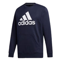 adidas Casual Sports Round Neck Pullover Navy Blue GE0400