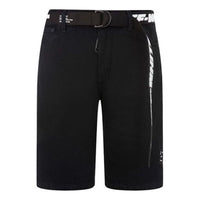 Off-White FW21 Alphabet Belt Design Casual Shorts Version Black OMYC005S21DEN0011001-1