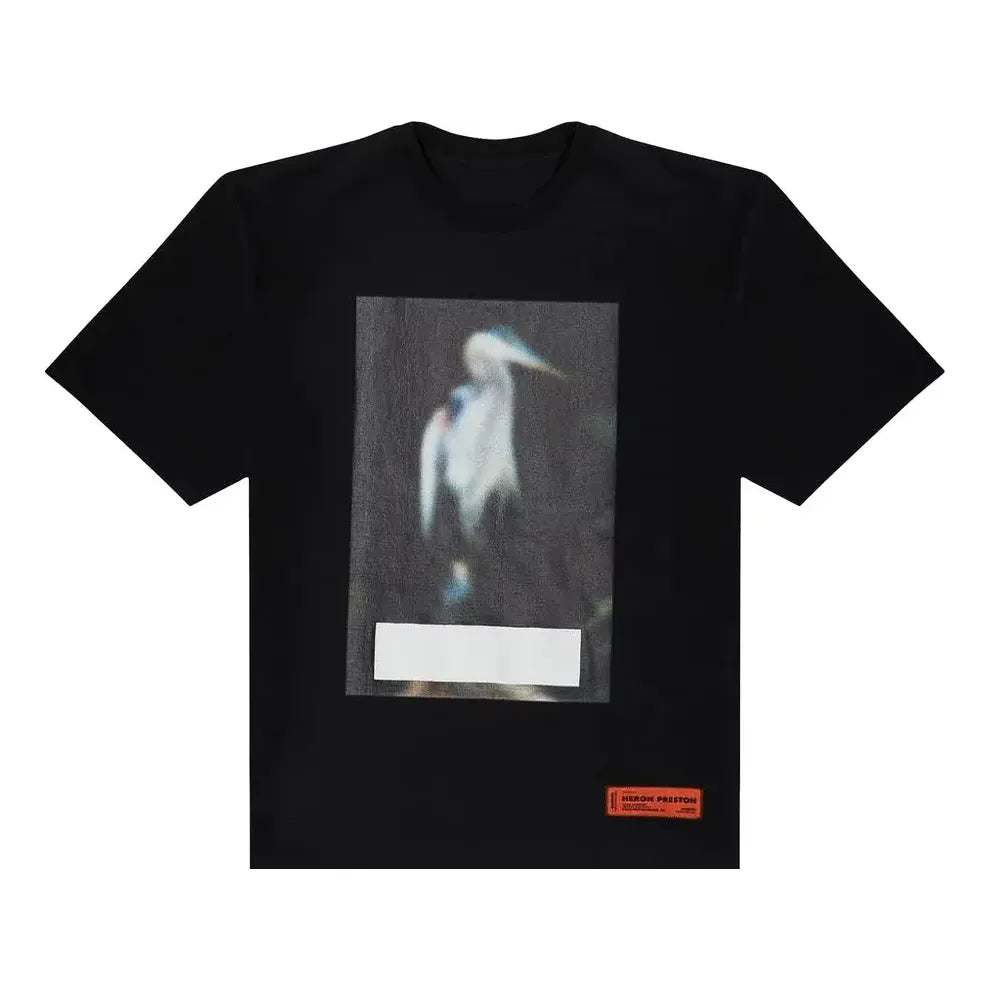 HERON PRESTON FW21 Censored Heron T-shirt 'Black Grey' HMAA026F21JER001-1005