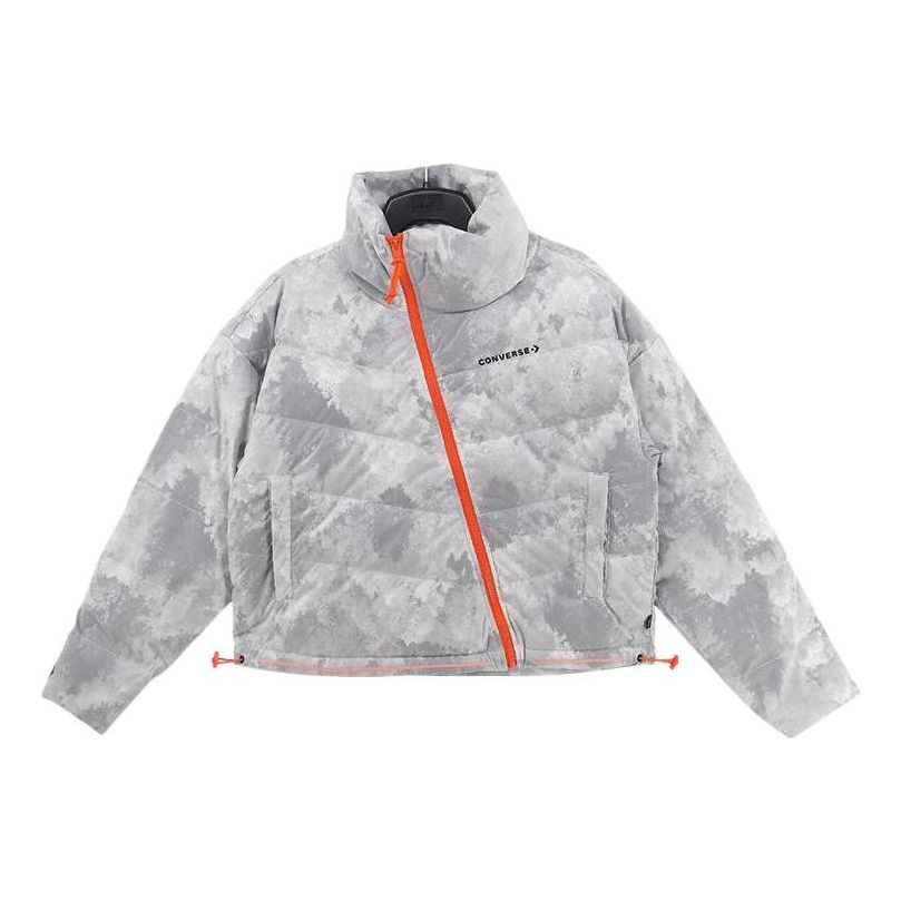 (WMNS) Converse Down Jacket Asia Sizing 'White Grey' 10021988-A01