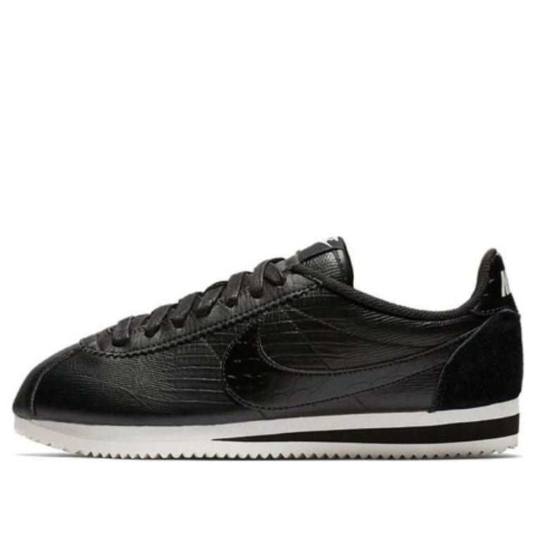 (WMNS) Nike Classic Cortez Leather 'Black Dark Grey-White' 833657-005