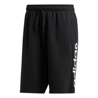 adidas E Lin Shrt Ft logo Printing Training Sports Shorts Black DU7827