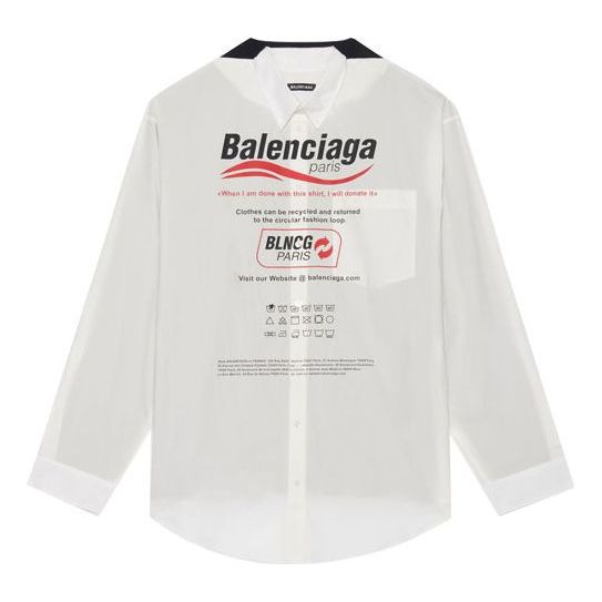 Balenciaga Dry Cleaning Shirt 'White' 663058TKM059000