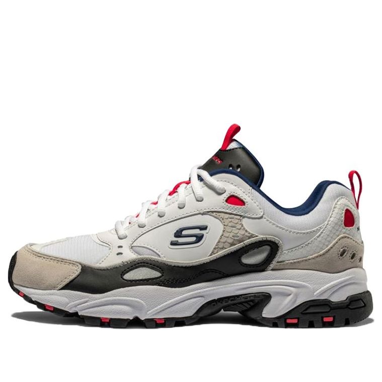 Skechers Stamina Running Shoes Grey/Red 999307-WGRD