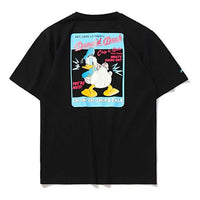 Li-Ning Donald Duck Printing Pattern Short Sleeve Loose Black AHSQ206-1