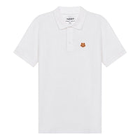 Men's KENZO SS21 Tiger Head Embroidered Short Sleeve Polo Shirt White FA65PO0014PU-01B