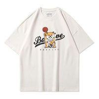 Li-Ning BadFive Basketball Series Round Neck Loose Short Sleeve 'White' AHSQ282-1