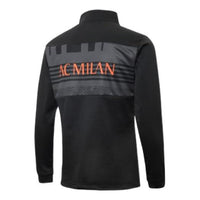 PUMA Acm Prematch 1/4 Zip Top Logo Printing Half Zipper Stand Collar Long Sleeves Black 765054-04