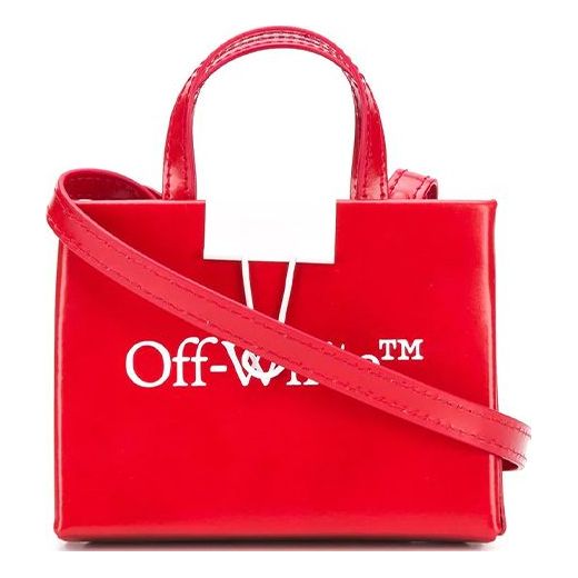 (WMNS) Off-White Baby Box logo Applique shoulder bag Red OWNA106S20LEA0012501