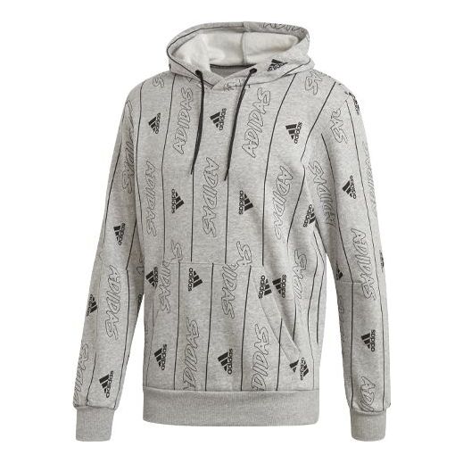 adidas Training Casual Sports hooded Alphabet Logo Gray FR7154