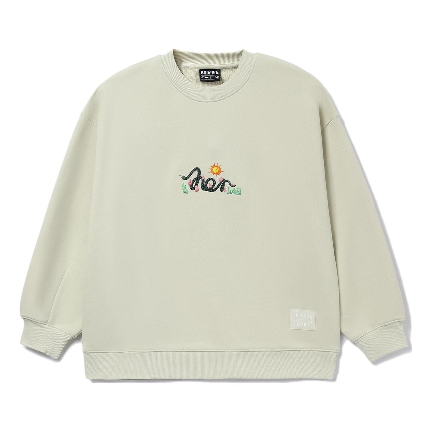 (WMNS) Li-Ning BadFive Embroidered Logo Sweatshirt 'Beige' AWDR742-3