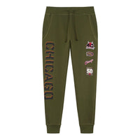 Mitchell & Ness x NBA Chicago Bulls Script Flight Pants 'Olive Green' BMSPDP22085-CBUOLIV