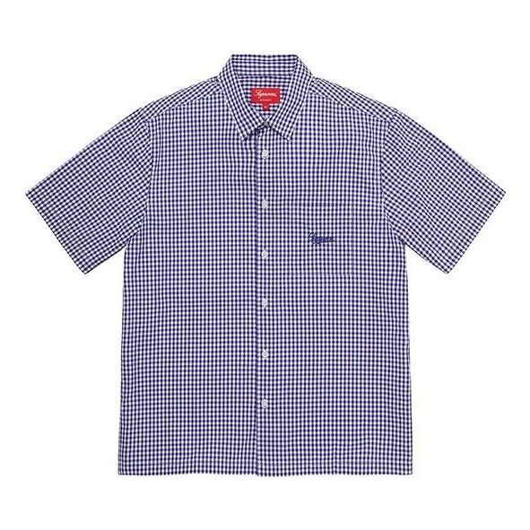 Supreme Gingham S/S Shirt 'Purple White' SUP-SS21-748