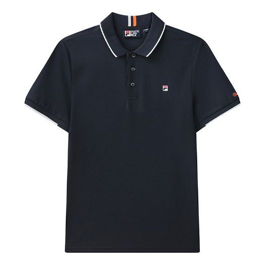 FILA Logo Embroidered Casual Short Sleeve Polo Shirt Blue F11M128116F-NV