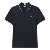 FILA Logo Embroidered Casual Short Sleeve Polo Shirt Blue F11M128116F-NV