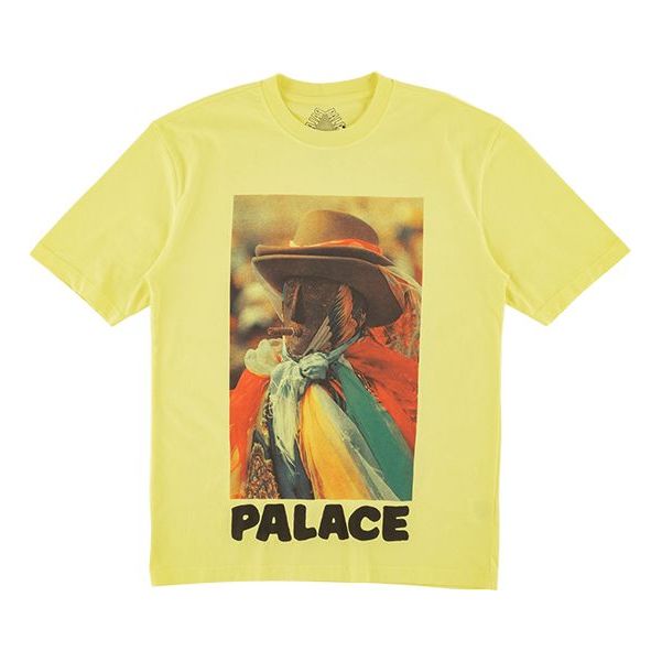 Men's PALACE Character Printing Short Sleeve Yellow P15TS107