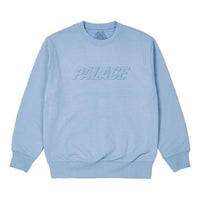 PALACE Unisex Bossy Crew Logo Round-neck Sweatshirt Blue P20CW005