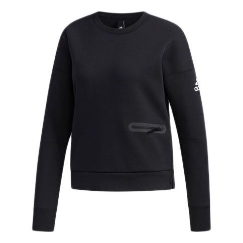 (WMNS) adidas Sports Stylish Pullover Black FN2317