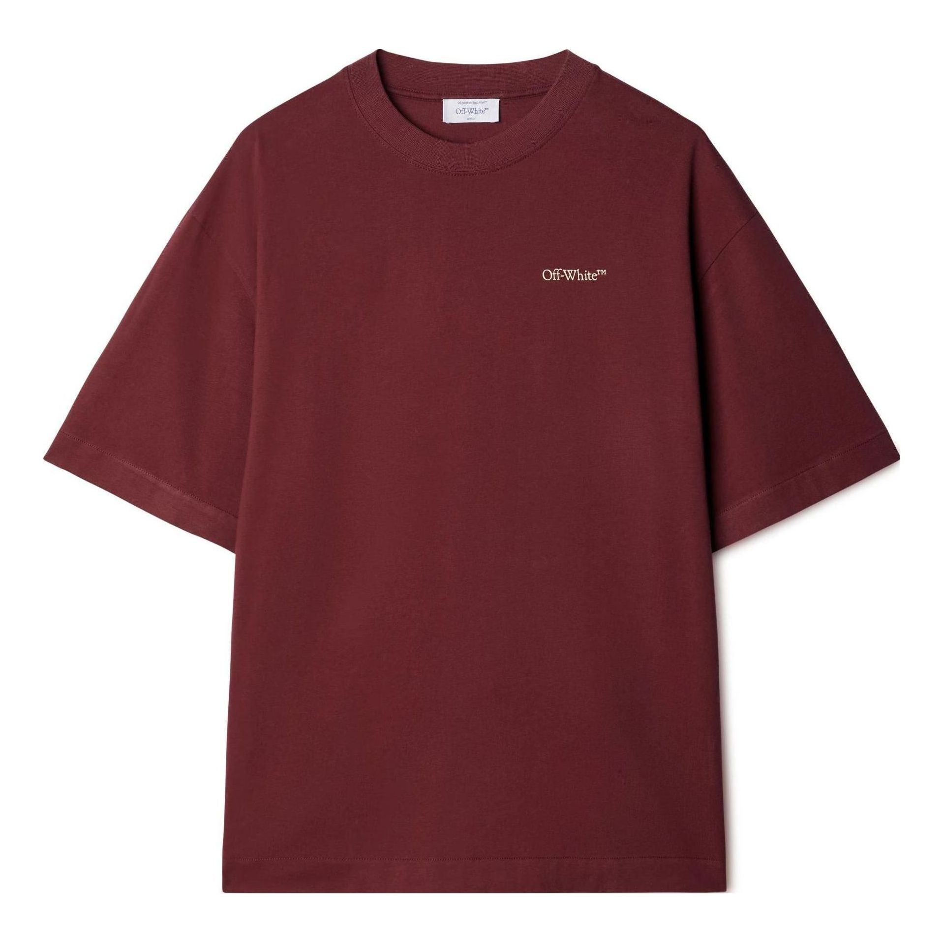 Off-White Moon Arrow Skate Cotton T-shirt 'Red Purple' OMAA120F23JER0092884