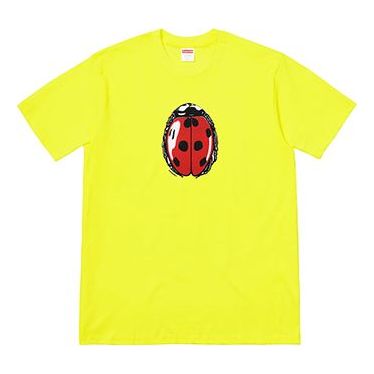 Supreme SS18Ladybug Tee Bright Yellow Printing Short Sleeve Unisex SUP-SS18-0126
