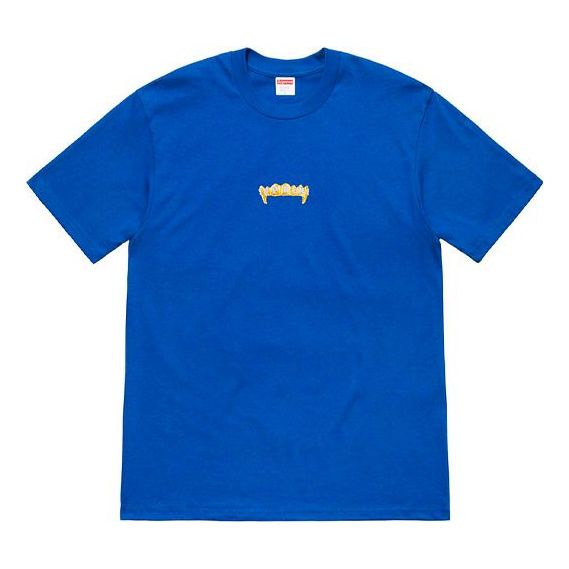 Supreme SS19 Fronts Tee Royal Gold Short Sleeve Unisex Royal blue SUP-SS19-069